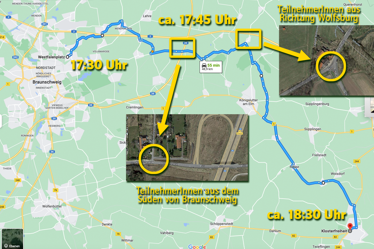 01 20220707 googlemaps 20220802 hinfahrt route bs querum westfalenplatz klosterkrug schoeningen