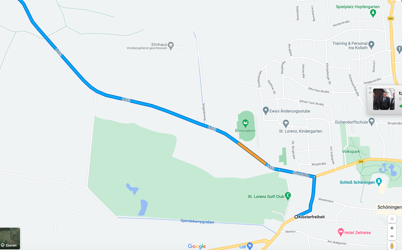 04 20220706 googlemaps 20220802 rckfahrt route detail klosterkrug abfahrtrichtung